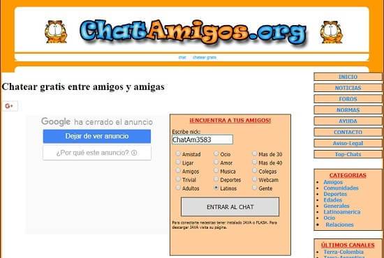 ChatAmigos.org paginas para chatear online