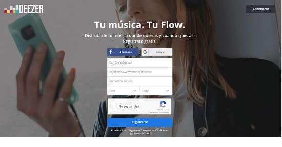 Deezer para esuchar música