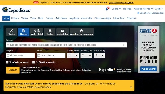 metabuscadores hoteles expedia