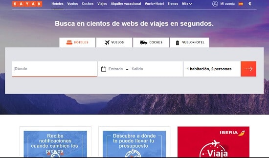 comparadores de hoteles kayak