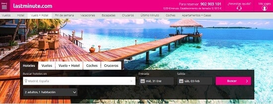 mejor web hoteles lastminute