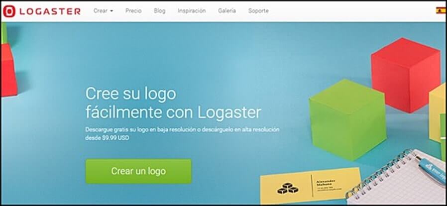 webs para hacer logos logaster