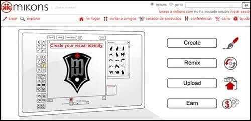 mikons gratis crear logos en linea