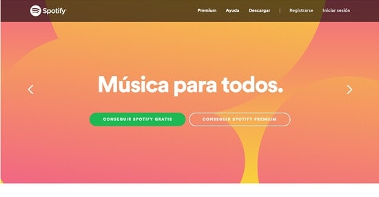 Spotify gratis webs para escuchar musica