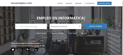 Tecnoempleo webs para buscar trabajo