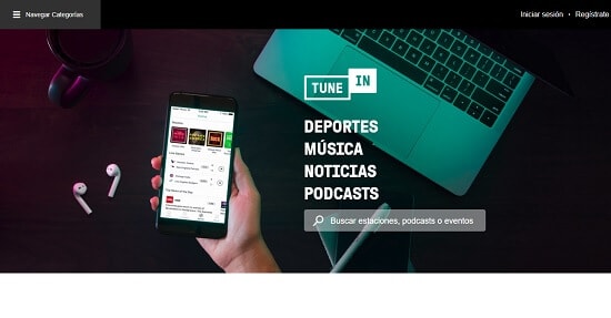 TuneIn disfrutar música