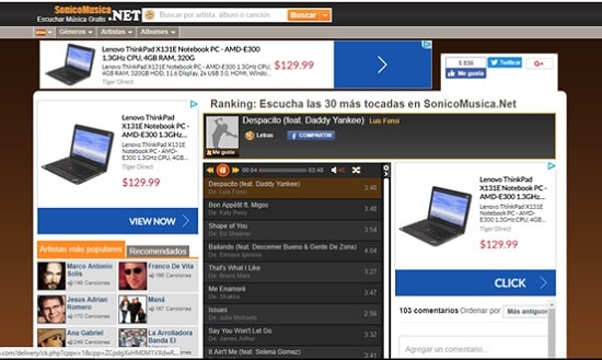sonicoMusica paginas de musica