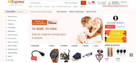 AliExpress tiendas de internet