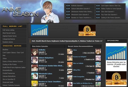 Anime Season donde ver anime gratis en ingles