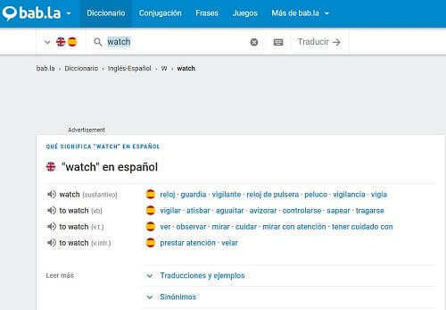 bab.la diccionario traductor