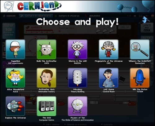 CERNland rastreador de particulas para niños