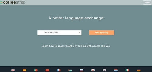 coffe strap aprende idiomas chateando