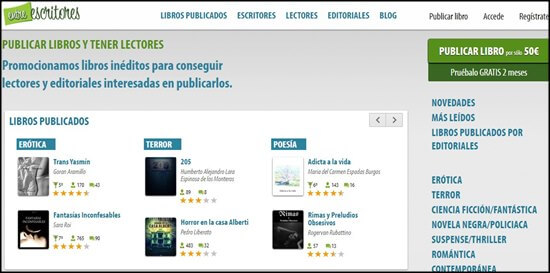 Entre escritores. Paginas para autores noveles