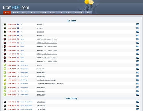FromHot ver deportes en directo gratis