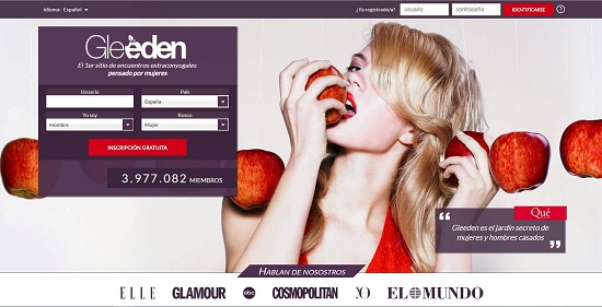 Gleeden web visita para casados