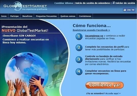 Global Test Market paginas para ganar dolares en internet