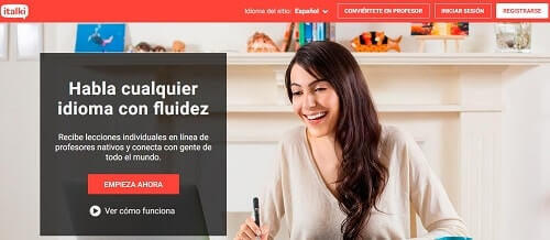 Italki contacta con profesores de idiomas