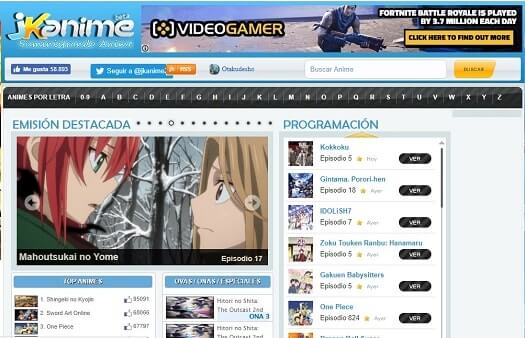 Jkanime página para ver anime