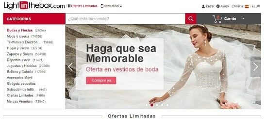 LightInTheBox productos chinos baratos