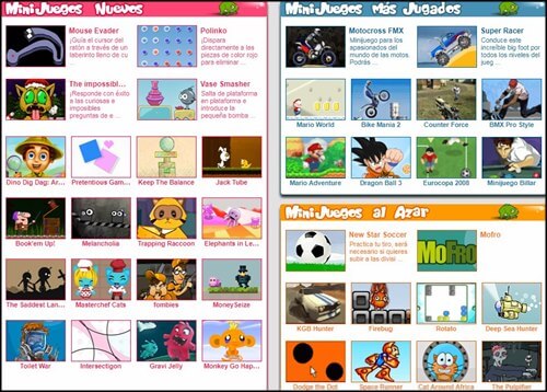 Mini juegos juegos para niños