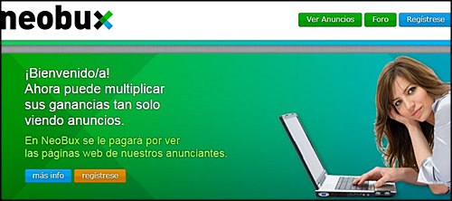 Neobux ganar en internet invirtiendo poco