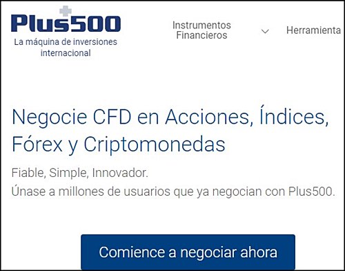 Plus 500. Páginas para invertir y ganar dinero