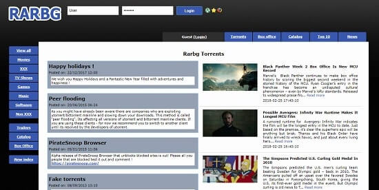 RARBG descargar estrenos de peliculas