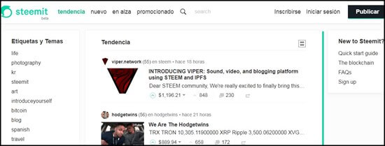 Steemit. Foro de escritores