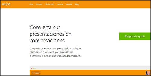 Swipe. Paginas para hacer presentaciones web
