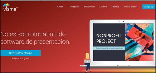 Visme. Programas para hacer presentaciones online
