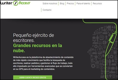 Writer Access. Páginas para escribir textos