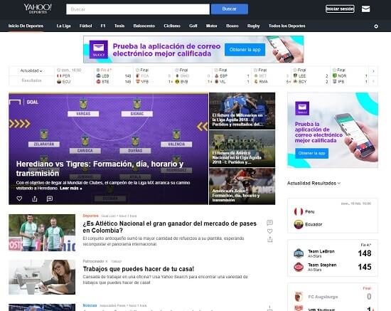 Yahoo Deportes online