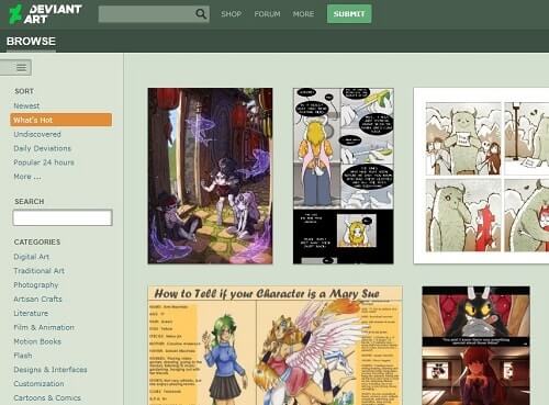 deviantart subir fotos gratis