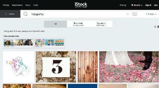 iStockphoto mejores páginas para fotogragfia