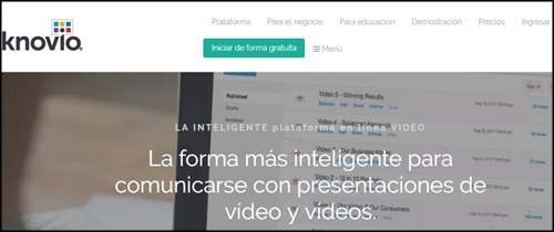 Knovio. Paginas para hacer diapositivas en linea