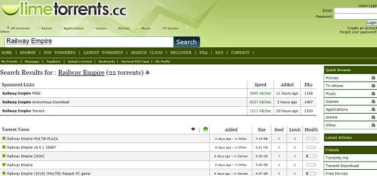 limetorrents las mejores paginas de juegos