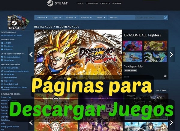 webs para descargar games