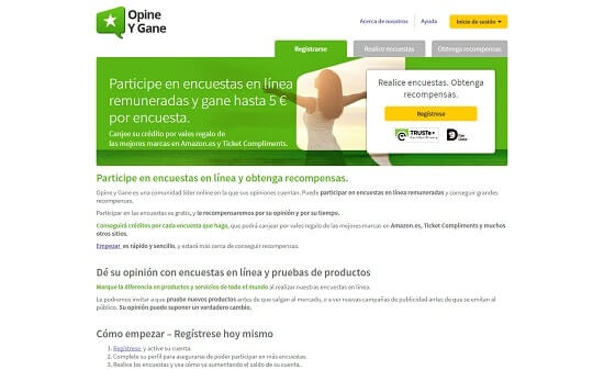 opine y gane paginas para realizar encuestas