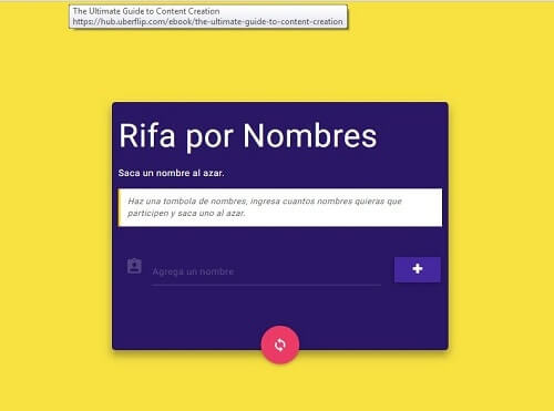 randomnames generador de sorteos por nombre