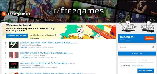 reddit-freegames paginas para descargar juegos