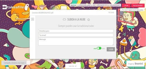 take a file donde subir archivos