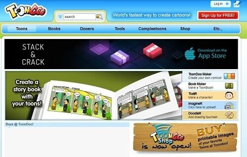 toondoo paginas para crear comics