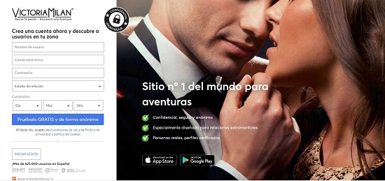 victoria milan página infieles