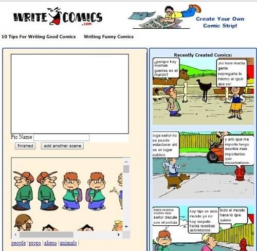 writecomics programa para hacer historietas gratis