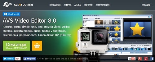 AVS Video Editor pagina