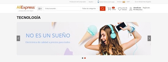 AliExpress Tiendas móviles España