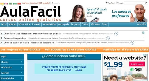 aula fácil encuentra miles de cursos