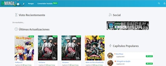 InManga Página de mangas