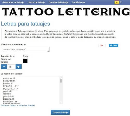 tattoo lettering generador de letras