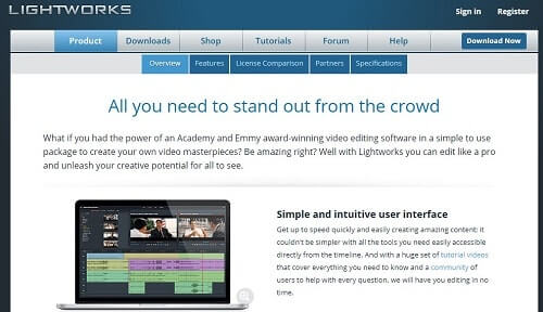Lightworks programa editor de videos